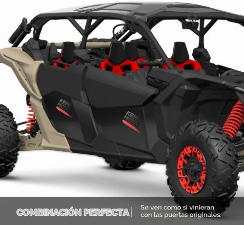Vista 2 de KEMIMOTO Insertos de aluminio X3 para panel inferior de media puerta, paneles de puerta KEMIMOTO compatibles con Can Am Maverick X3 Max XRS XDS 2017