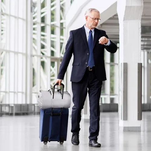 Vista 6 de BEYOING - Bolsa de viaje convertible, bolsa de lona de mano para hombres y mujeres, 2 en 1, para colgar, bolsa de viaje de negocios, Gris, Negocios