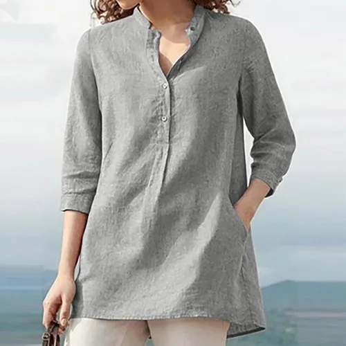Vista 2 de Shirts for Women Dressy Casual 2023 Streetwear Outfits Juniors Tops Summer T-Shirts Casual Elegant