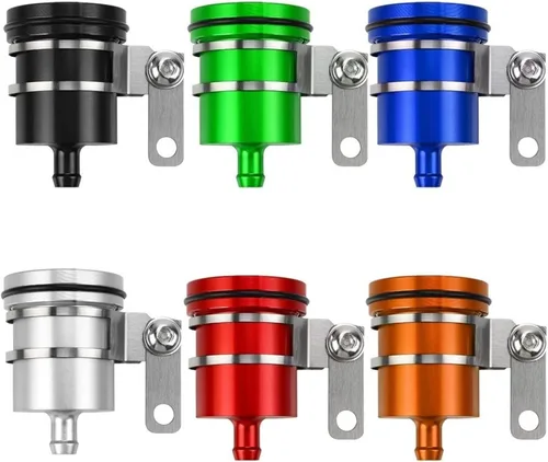 Vista 4 de DOLOX Vaso de aceite para Yamaha XTZ125 2003-2016 2004 2005 2006 2007 2008 2009 10 10 Depósito de líquido de freno trasero Depósito de embrague Tapa