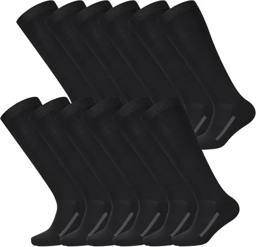 Vista 16 de Haysandy 12 pares de calcetines juveniles a granel para fútbol, fútbol, sóftbol, béisbol para niñas atléticas, niños, jóvenes y adultos, deportes