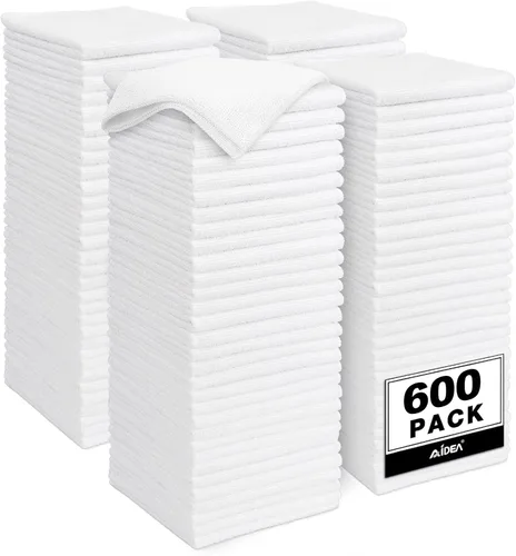 Vista 33 de AIDEA - Paño de limpieza de microfibra negro, 12 unidades, trapos de limpieza absorbentes de 12 x 12 pulgadas Microfiber Towels for Cars Lint Free
