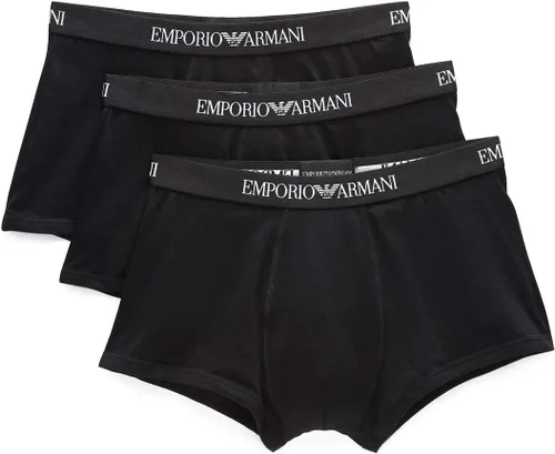 Vista 18 de Emporio Armani Troncos de algodón, paquete de 3 Negro/Blanco/Rojo
