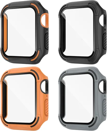 Vista 16 de Adepoy Paquete de 2 fundas resistentes compatibles con Apple Watch de 1.496 pulgadas Series 3/2/1 con protector de pantalla de vidrio templado