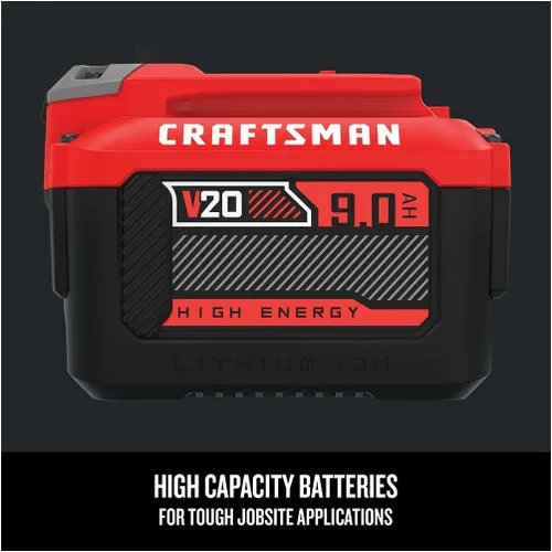 Vista 4 de Bateria de iones de litio CRAFTSMAN V20 para herramientas eléctricas, 9 Ah, indicador de carga LED (CMCB209)
