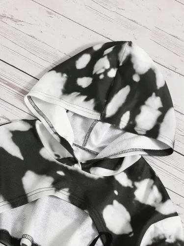 Vista 5 de Romwe Conjunto de 2 piezas para niña, sin mangas, vestido ajustado con chaqueta corta