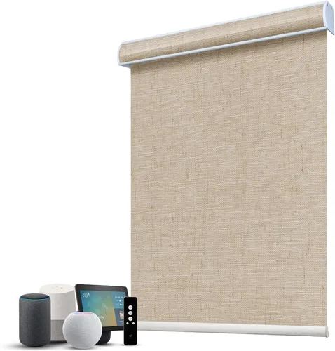 Vista 12 de SmartWings Persianas Motorizadas con Filtro de Luz, Compatible con Matter Thread Homekit Z-Wave Alexa Google, Persianas con 70% de Opacidad Safari