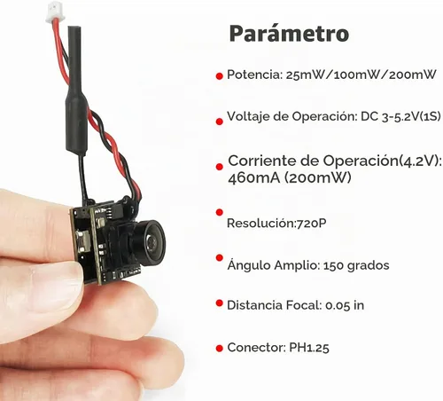 Vista 5 de Radiolink 5.8GHz 800TVL 200mW FPV Cámara para pantalla RC8X FPV