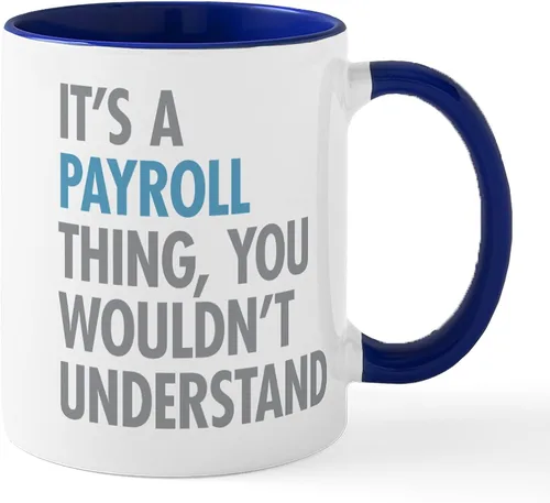 Vista 43 de CafePress Coffee Then Payroll Mugs - Taza de café de cerámica (11 oz)