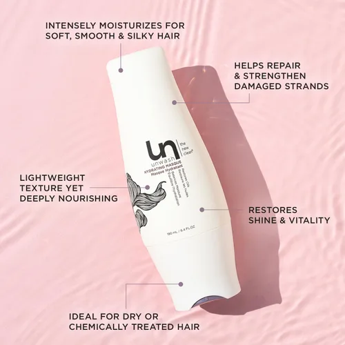 Vista 2 de Unwash Mascarilla hidratante para el cabello: mascarilla profesional de crema de hidratación de acondicionamiento profundo, color seguro, repara