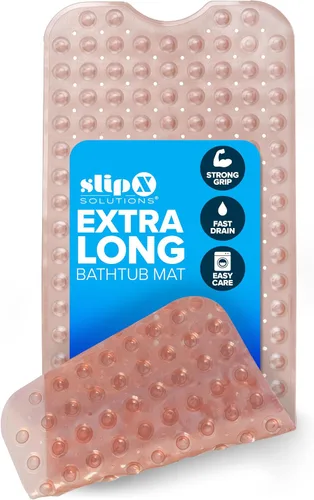 Vista 16 de SlipX Solutions - Alfombrilla extra larga y de agarre fuerte para bañera y ducha, para ancianos y niños, de 39 x 16 pulgadas, antideslizante