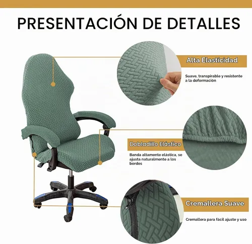 Vista 4 de Fundas para sillas de juego con fundas para apoyabrazos, funda para silla de escritorio, funda para silla de computadora, funda elástica para silla