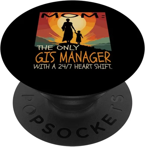 Vista 6 de GIS Manager Job & Mother's Day Themed Cute Design PopSockets MagSafe PopGrip for iPhone
