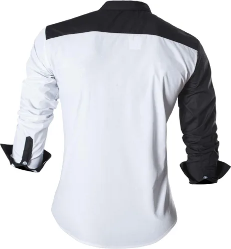 Vista 99 de JZS041, camisa de vestir de manga larga para hombre