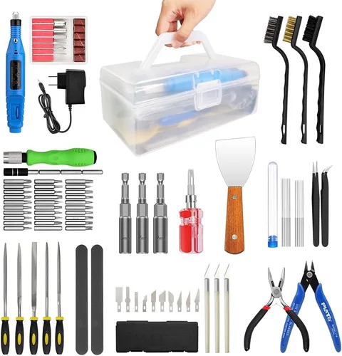 Vista 9 de Kit de herramientas de impresora 3D de 82 piezas con estuche, herramientas de impresión 3D con accesorios de herramienta de desbarbado, kit