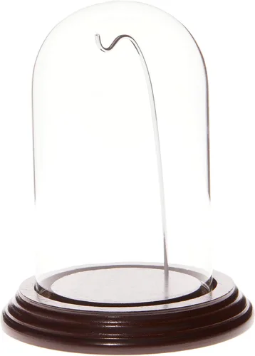 Vista 8 de Plymor Cúpula de cristal para reloj de 3 x 5 pulgadas (base de chapa de madera negra y cable dorado)