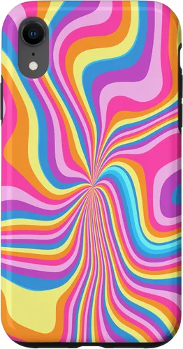 Vista 8 de Funda psicodélica psicodélica para iPhone 15 Groovy Liquid Swirl Retro de los años 70 y 80