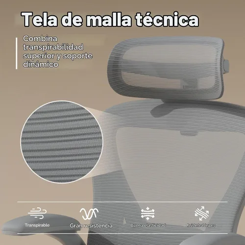 Vista 8 de Ollega Ergonomic Office Chair with Memory Foam Seat, Computer Desk Chair All Grey