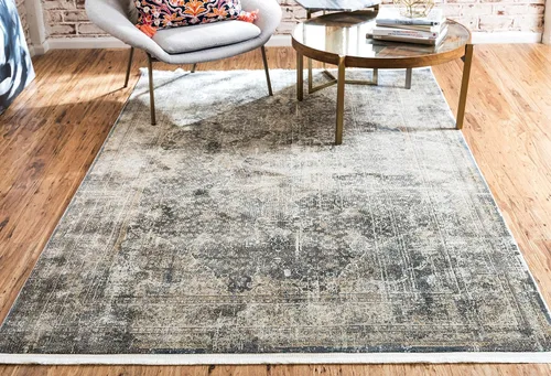 Vista 5 de Unique Loom Baracoa Collection - Alfombra de área La Cabana (2' 2" x 3' 1", gris humo/marrón)