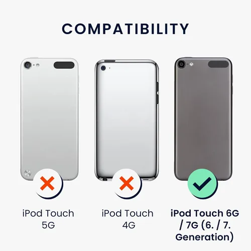 Vista 6 de kwmobile Funda de silicona TPU compatible con Apple iPod Touch 6G / 7G (6ª y 7ª generación) - Funda protectora suave y flexible - Arctic Night