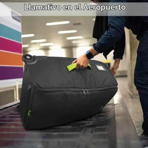 Vista 7 de YOREPEK Bolsa de viaje acolchada para cochecito con ruedas para avión