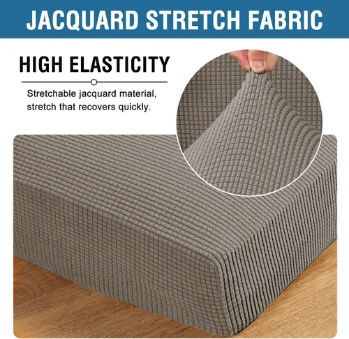 Vista 303 de H.VERSAILTEX Fundas de Cojín de Asiento Individuales Super Elásticas Fundas de Sofá Fundas de Cojín de Sofá Fundas Deslizables Juegos Tela de Sarga