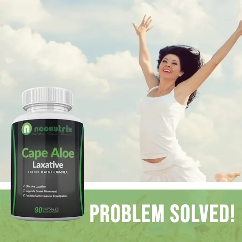 Vista 3 de Laxantes naturales Cape Aloe para aliviar el estreñimiento, promueve la evacuación intestinal saludable, suplemento para hombres y mujeres