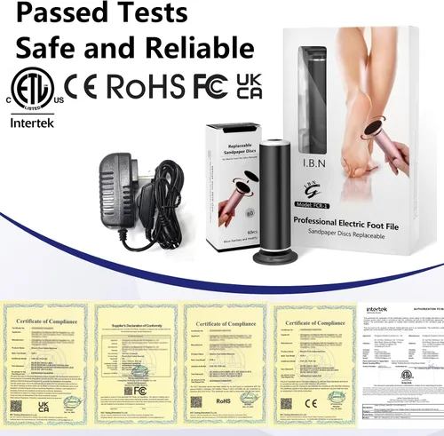 Vista 6 de Removedor eléctrico de callos para pies, velocidad ajustable, lijadora eléctrica para pies, herramientas de pedicura para pies, removedor de piel