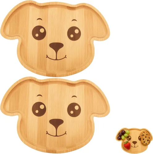 Vista 20 de JB HOME COLLECTION 4919 - Plato de bambú para refrigerios, ecológico, con forma de cara de conejo, 11 x 7.5 pulgadas, 1 unidad