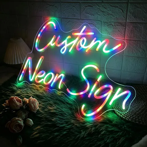 Vista 7 de Letrero de neón personalizado, letreros de neón personalizables para decoración de pared, letrero LED personalizado para dormitorio, boda