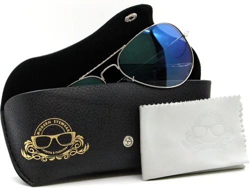 Vista 7 de Modern Eyewear Funda de cuero para gafas de sol portátil para mujeres y hombres