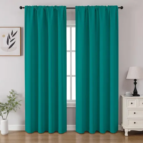 Vista 27 de CUCRAF - Cortinas opacas beige de 45 pulgadas, juego de 2 paneles con bolsillo para barra, cortinas para oscurecer dormitorios y sala de estar