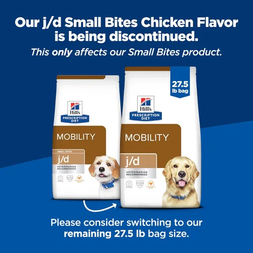 Vista 2 de Hill's Prescription Diet j/d Joint Care Small Bites - Alimento seco para perros, pollo, bolsa de 8.5 libras