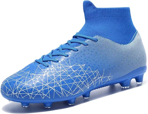 Vista 4 de Tacos de fútbol profesionales para hombre, zapatos de entrenamiento con picos altos, transpirables, atléticos, botas de fútbol para exteriores e