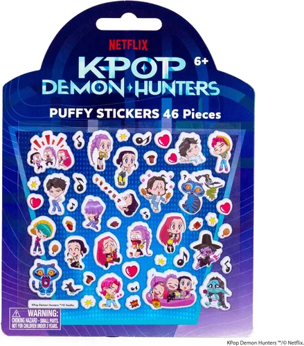 Vista 8 de Horizon Group USA Juego de calcomanías hinchadas para niños, cazadores de demonios Kpop
