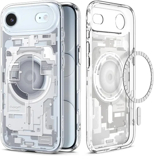 Vista 43 de Spigen Ultra Hybrid MagFit Impresión Digital Directa - Funda para iPhone 16 Pro [Diseño Personalizado][Compatible con Magsafe] - Analógica DDP
