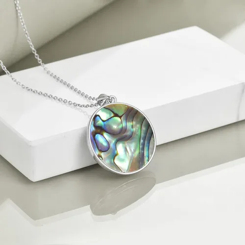 Vista 5 de CRMAD Collar de playa oceánica para mujer, plata de ley, estrellas de mar con ondas de mar, regalos de joyería