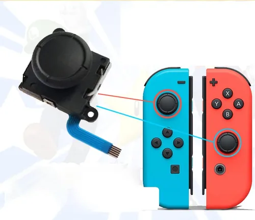 Vista 3 de Neboxen 2-Pack2-Pcs Joystick Replacement, Joycon Repair Kit Joystick Parts for Nintendo Switch, Switch Lite & Switch OLED Console (Blue)