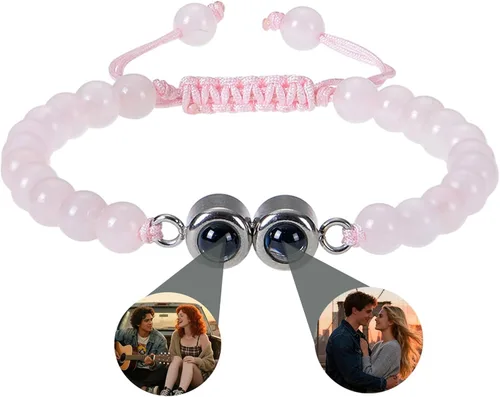 Vista 10 de Custom Bracelet with 2 Picture Inside Personalized Photo Bracelet Memorial Gifts for Couples Women Men Mothers Day Fathers Day Birthday Anniversary