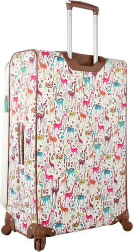 Vista 3 de Lily Bloom Patrón de diseño de equipaje de 28 pulgadas expandible con ruedas giratorias dobles, maleta grande y ligera bolsa a cuadros para mujeres