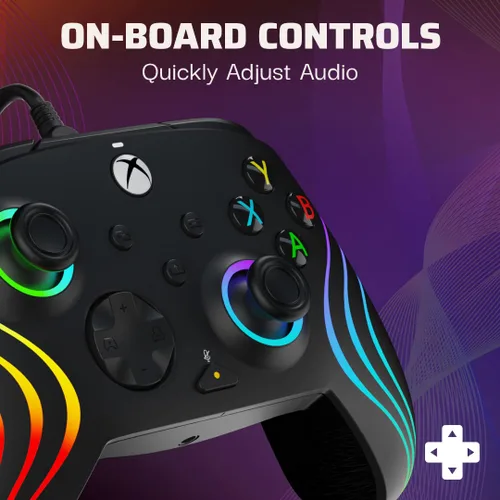 Vista 4 de PDP Afterglow Wave LED Controller for Xbox Series XS Xbox One Windows 1011