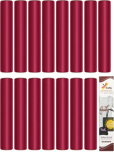 Vista 160 de Firefly Craft - Lámina de vinilo 3D de transferencia de calor, vinilo HTV grueso de 3 dimensiones, para planchar para usar con Cricut y Silhouette