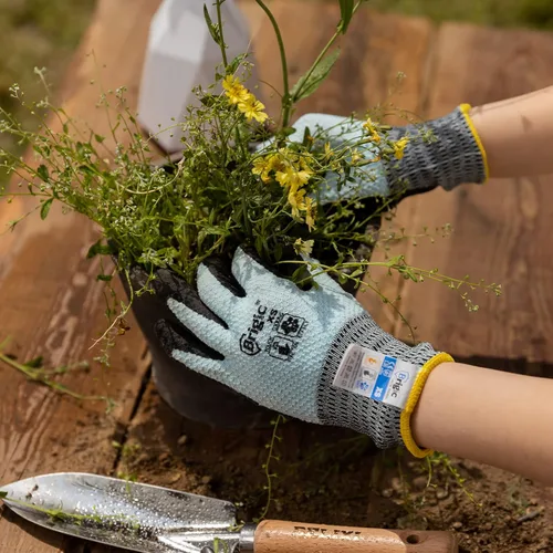 Vista 2 de Guantes de jardinería: refrescantes, finos, táctiles, guantes de jardín de trabajo al aire libre para mujeres, herramienta de jardinería
