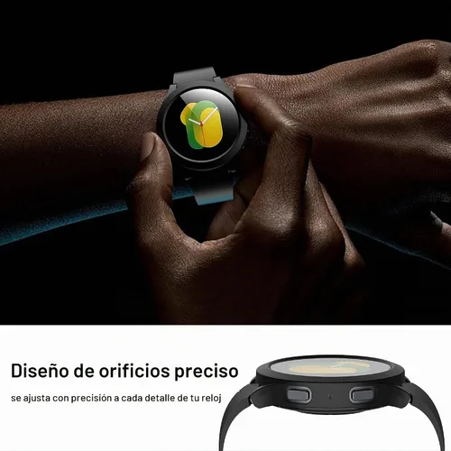 Vista 4 de Misxi - Funda con protector de pantalla para Galaxy Watch 5/4 de 1.575 in 1 negro + 1 transparente