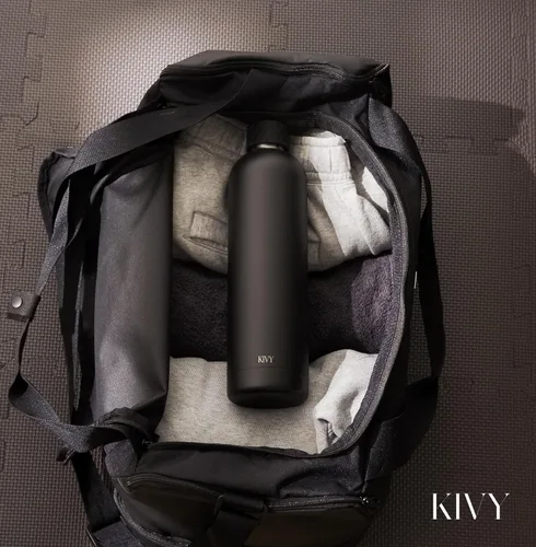 Vista 7 de [Usado] KIVY Botella de agua aislada de acero inoxidable de 32 onzas Botella de agua delgada para viajes, automóvil, gimnasio, portavasos
