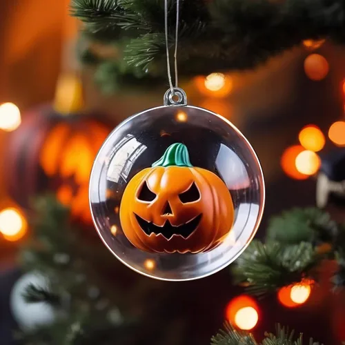 Vista 2 de AMS Paquete de 30 adornos acrílicos transparentes rellenables de 2.75 pulgadas, bolas de plástico de Navidad para decoración de bodas, adornos