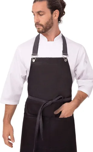 Vista 6 de Chef Works Delantal unisex con peto Boulder