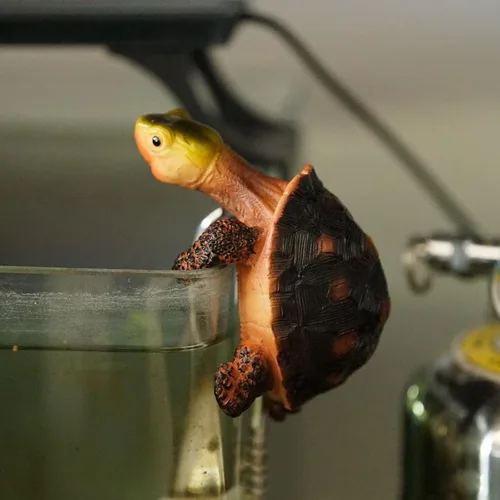 Vista 4 de Banax Colgador de macetas de tortuga, figura de tortuga de resina, lindas tortugas de resina colgantes, regalo de decoración de maceta, se puede