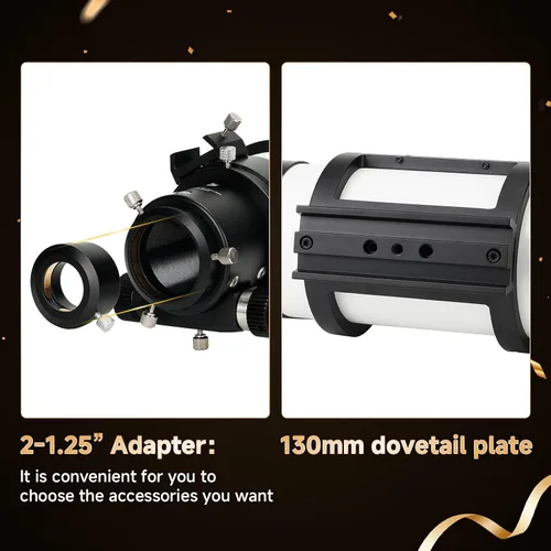 Vista 6 de SVBONY SV48P Telescopio, Apertura de 90mm F5.5 Refractor OTA para Adultos Principiantes, Telescopio para Astrónomos Adultos y Principiantes