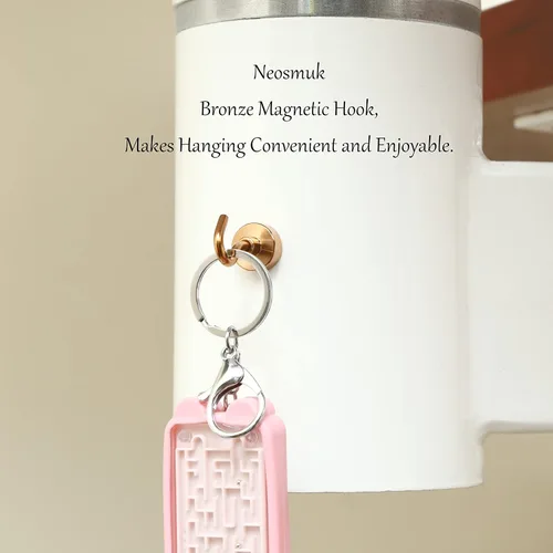 Vista 4 de Neosmuk Ganchos magnéticos, imanes de tierra resistentes de 30 libras con gancho para refrigerador, gancho de crucero extra fuerte para colgar